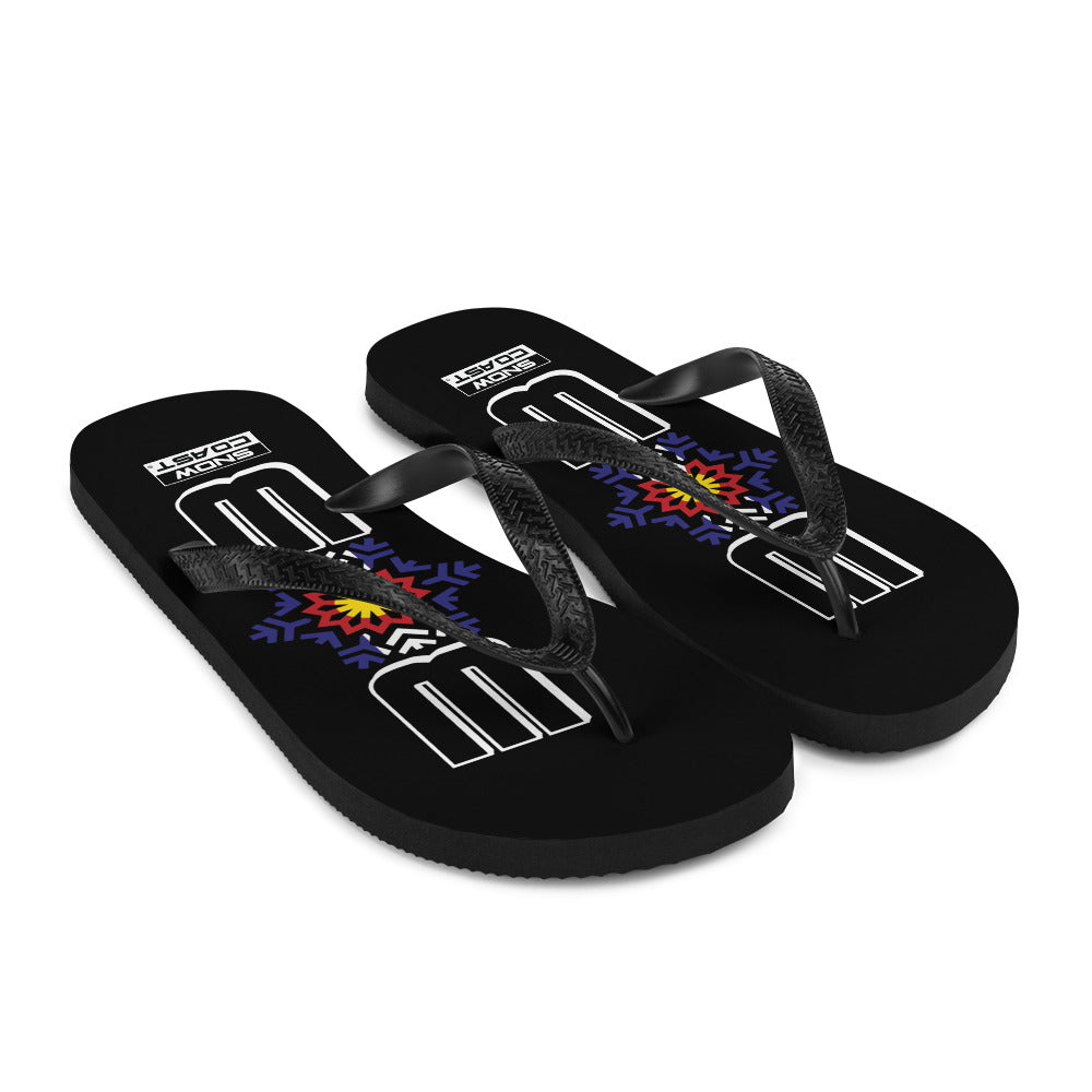 OG Blue 303 Black Flip-Flops