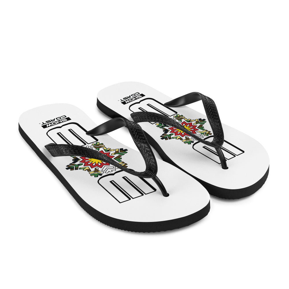 Camo 303 White Flip-Flops