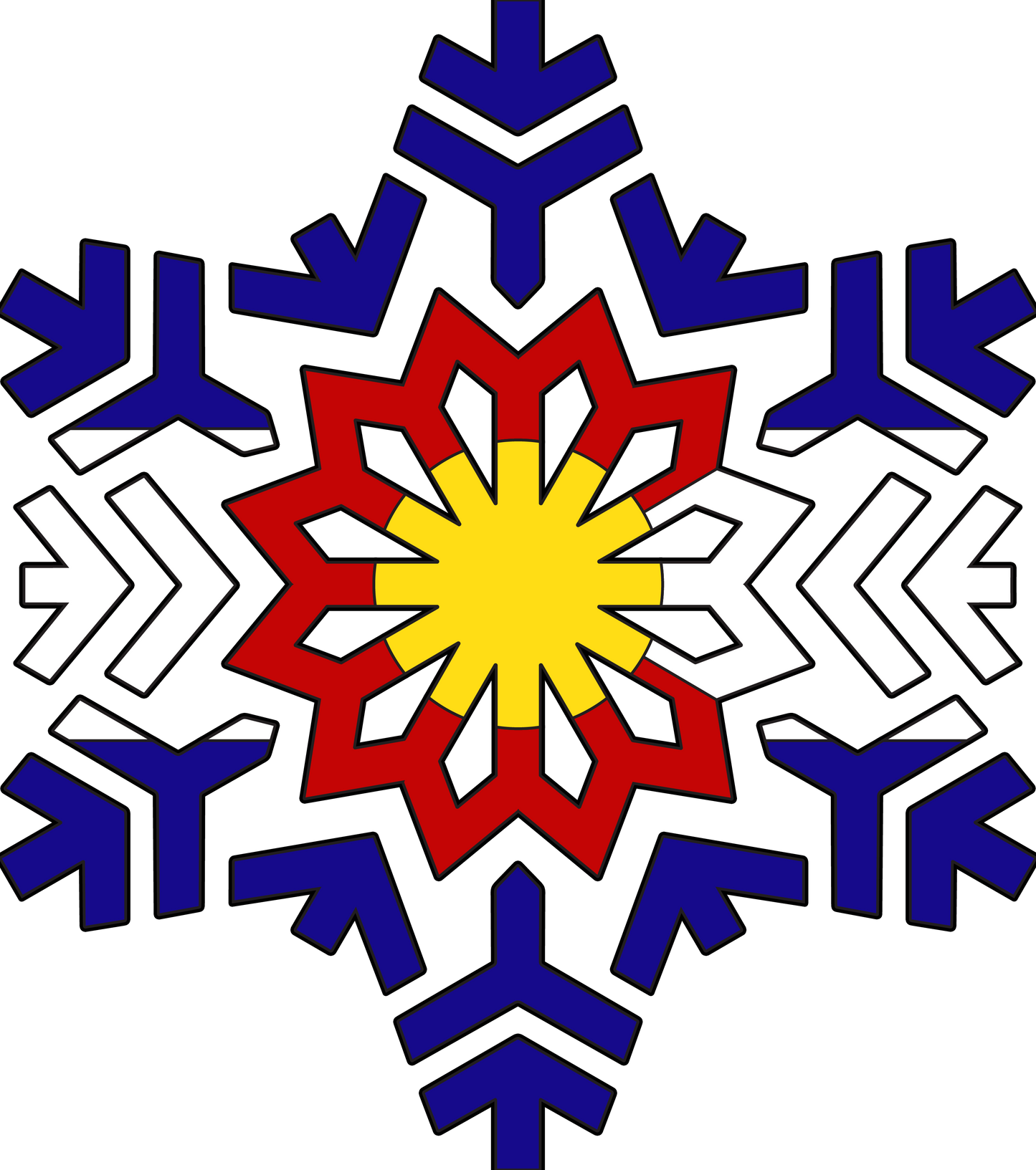 Snow Coast OG Flag Flake Decal