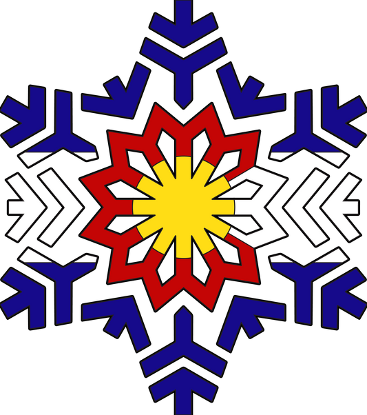 Snow Coast OG Flag Flake Decal