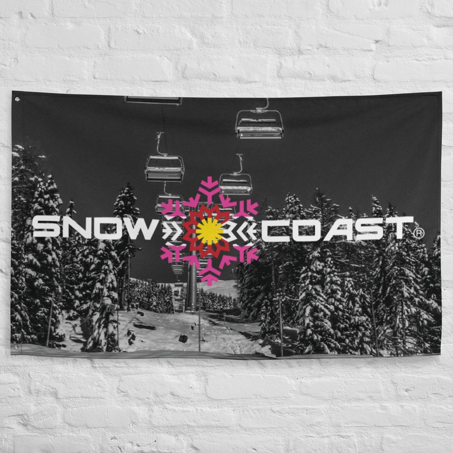 Snow Coast Pink Chair Lift Flag