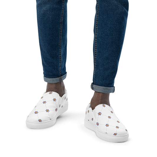 Men’s OG Pattern White slip-on canvas shoes
