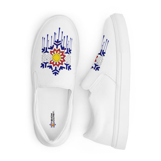 Men’s slip-on canvas shoes OG Blue Drip Flake
