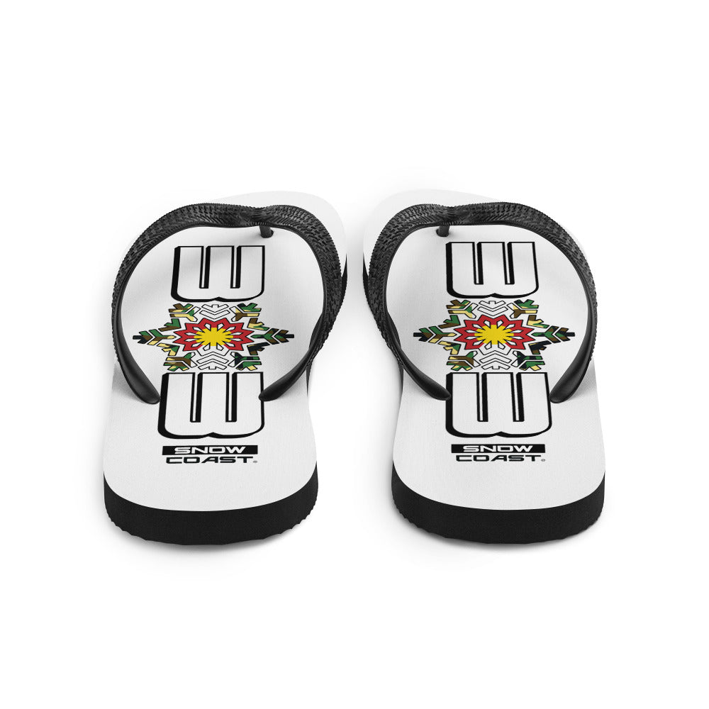 Camo 303 White Flip-Flops