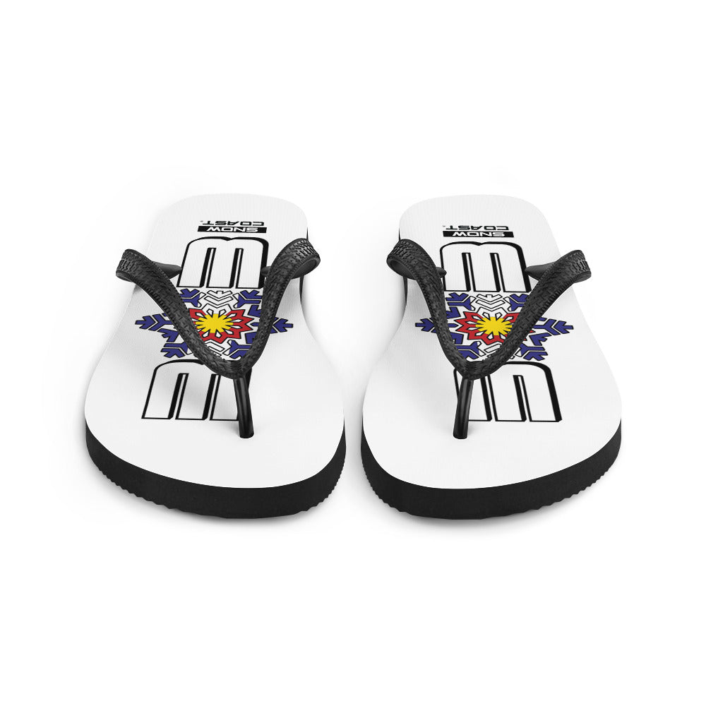 OG Blue 303 White Flip-Flops