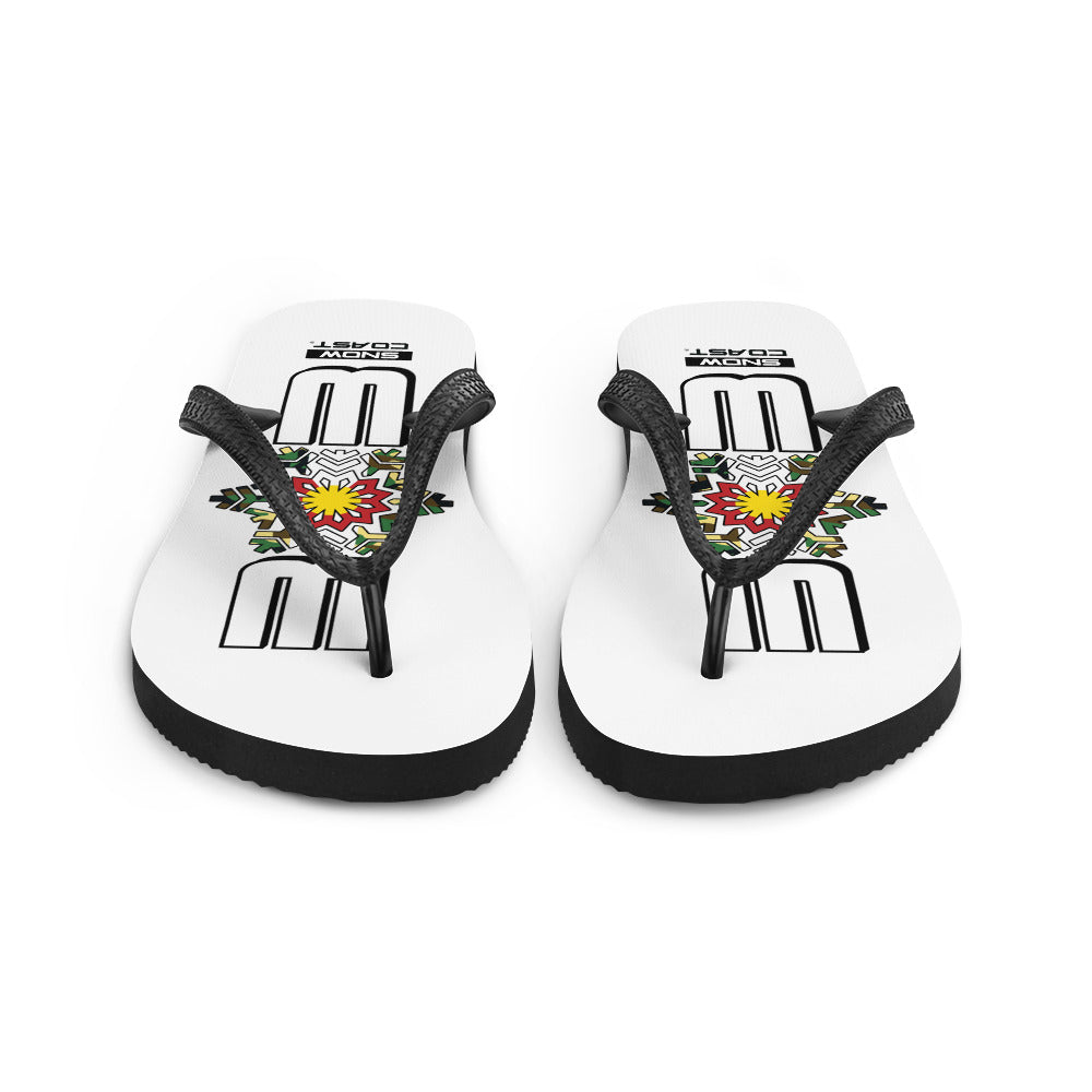 Camo 303 White Flip-Flops