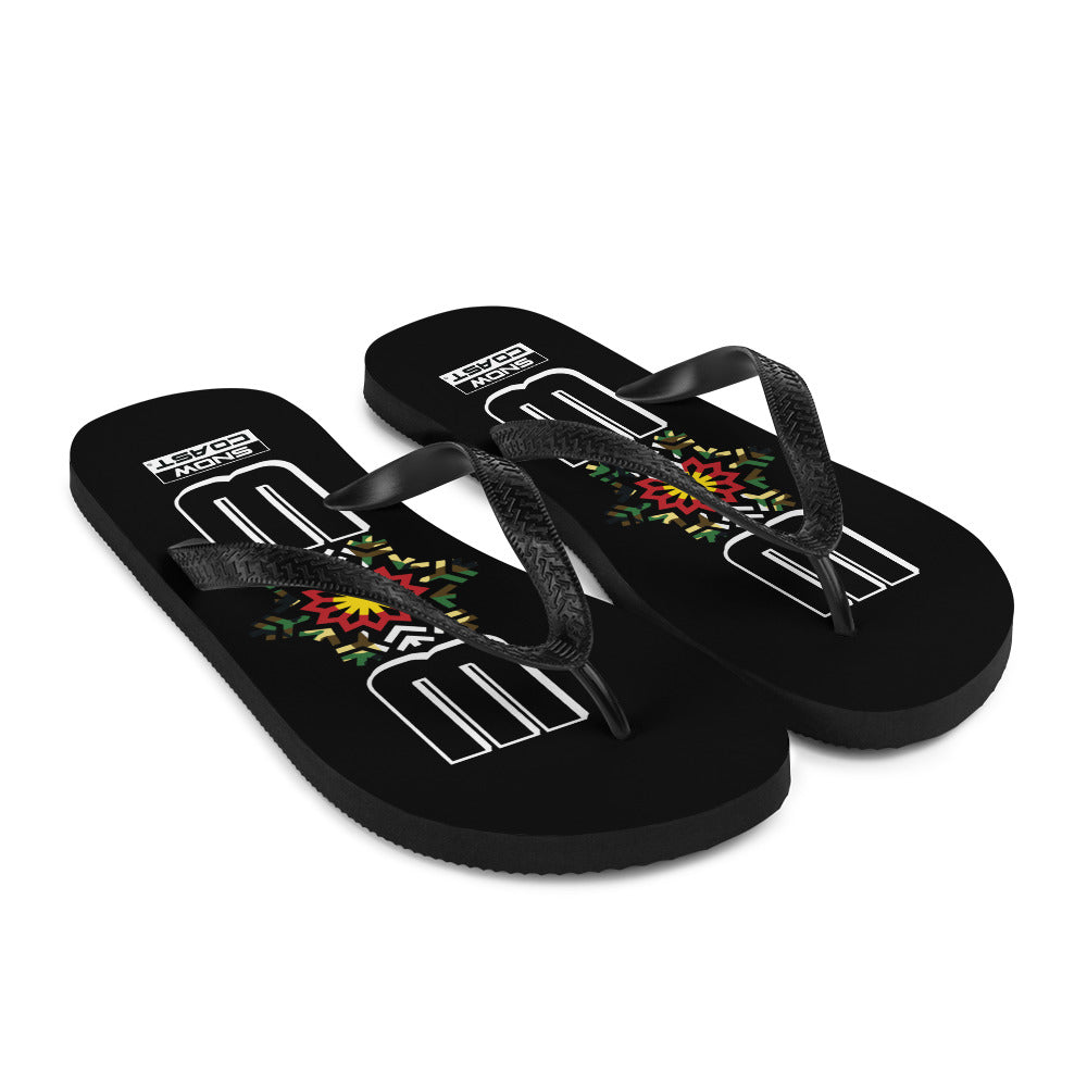 Camo 303 Black Flip-Flops
