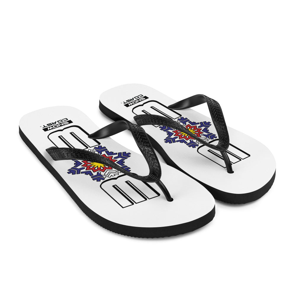 OG Blue 303 White Flip-Flops