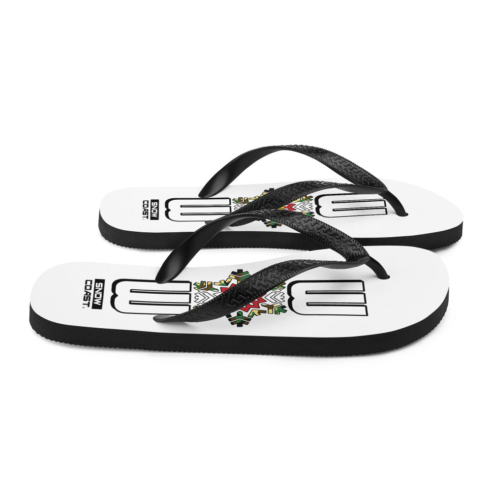 Camo 303 White Flip-Flops