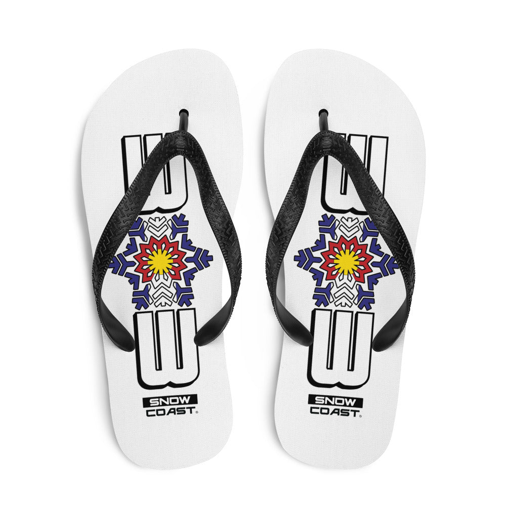 OG Blue 303 White Flip-Flops