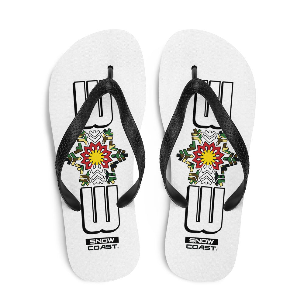 Camo 303 White Flip-Flops